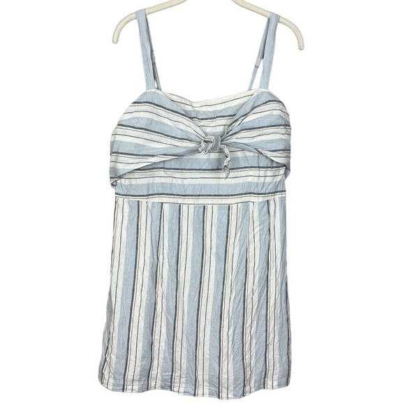 Abercrombie & Fitch Dresses & Skirts - NWT Abercrombie & Fitch Linen Blend Mini Dress sz XL Stripes Bow Nautical